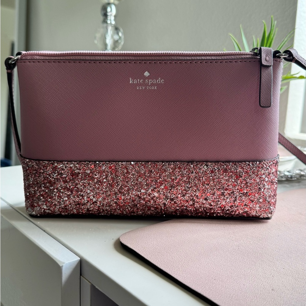 Kate Spade Pink Glitter Crossbody Bag